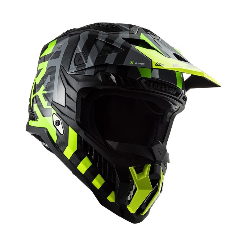 Motokrossikiiver LS2 MX703 C X-Force Barrier H-V must-hall-fluo kollane