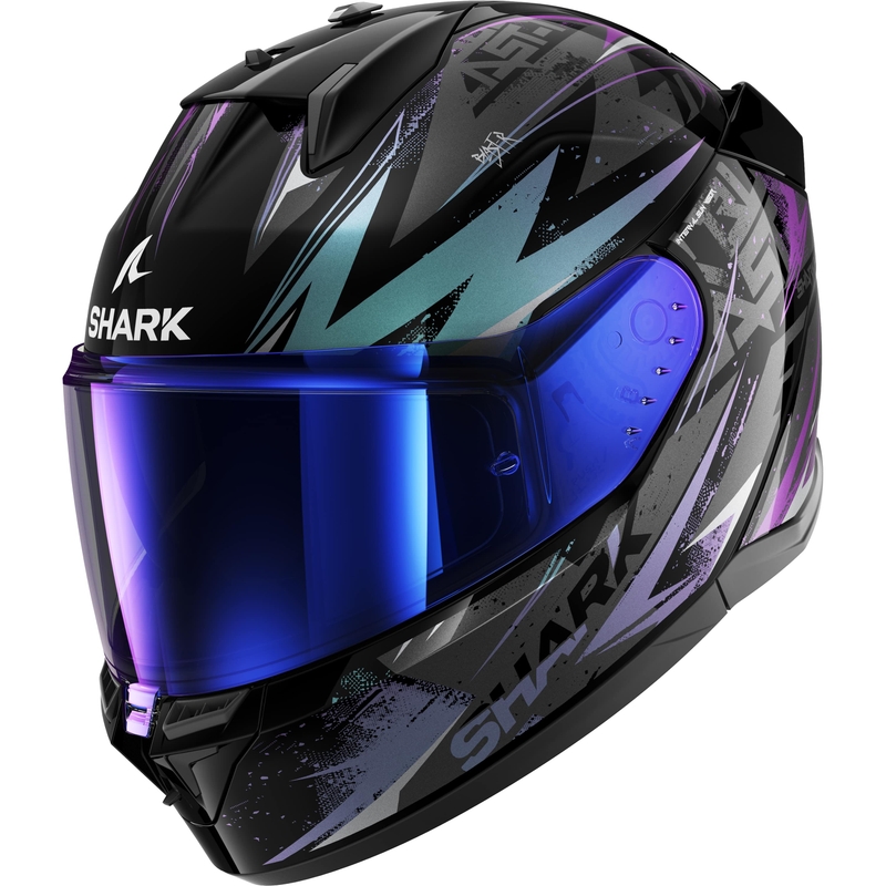 Integrální přilba na motorku SHARK D-SKWAL 3 Blast-R černo-šedo-fialová
