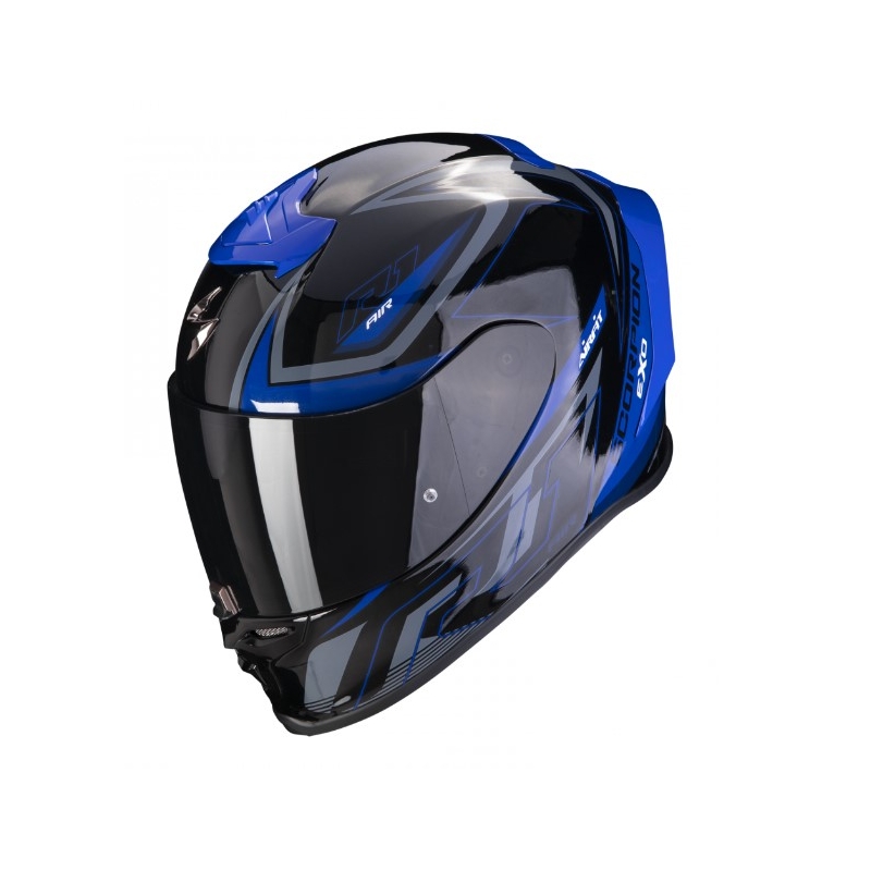 Integrální přilba na motorku Scorpion EXO-R1 EVO Air Gaz metalická černo-modrá