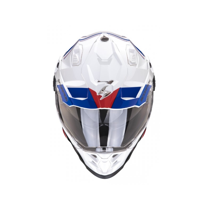Enduro mootorratta kiiver SCORPION ADF-9000 AIR Desert valge-sinine-punane allahindlus