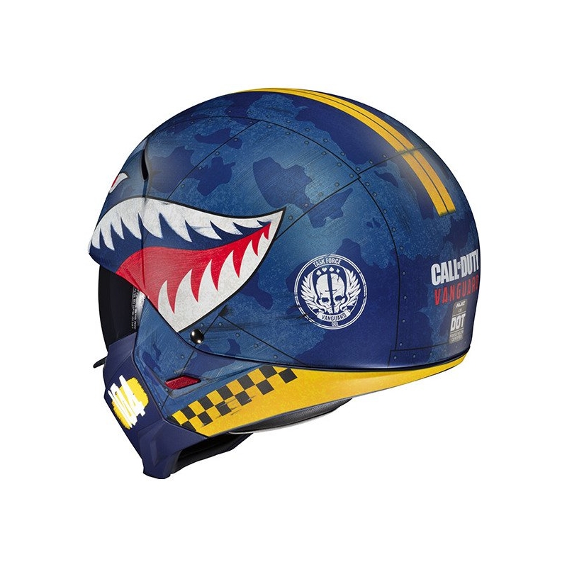 Avatud kiiver koos maskiga HJC i20 Vanguard Call Of Duty MC2SF valge-kollane-punane-sinine