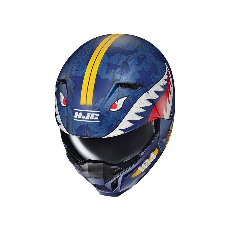 Avatud kiiver koos maskiga HJC i20 Vanguard Call Of Duty MC2SF valge-kollane-punane-sinine