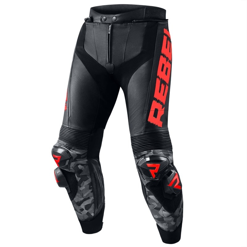 Rebelhorn Rebel must-fluoro punane mootorratta püksid allahindlus