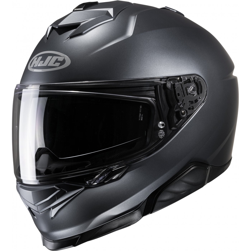 Integreeritud mootorratta kiiver HJC i71 Solid Semi Flat anthracite