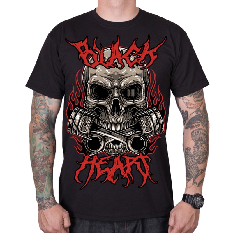 Meeste T-särk Black Heart Metal Head