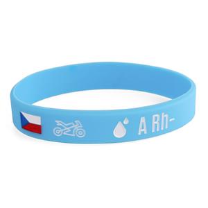 Silikoonist moto käevõru veregrupiga A RH-