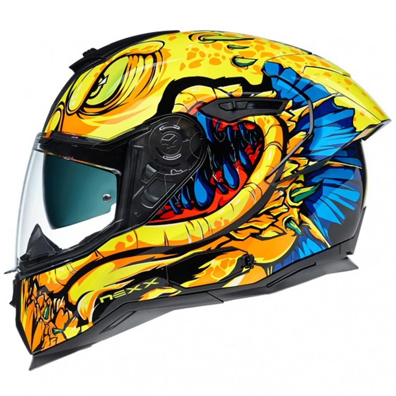 Integrální přilba na motorku NEXX SX.100R Abisal žluto-modrá