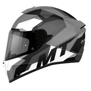 MT Blade 2 SV Fade B0 must-hall-valge integreeritud mootorratta kiiver