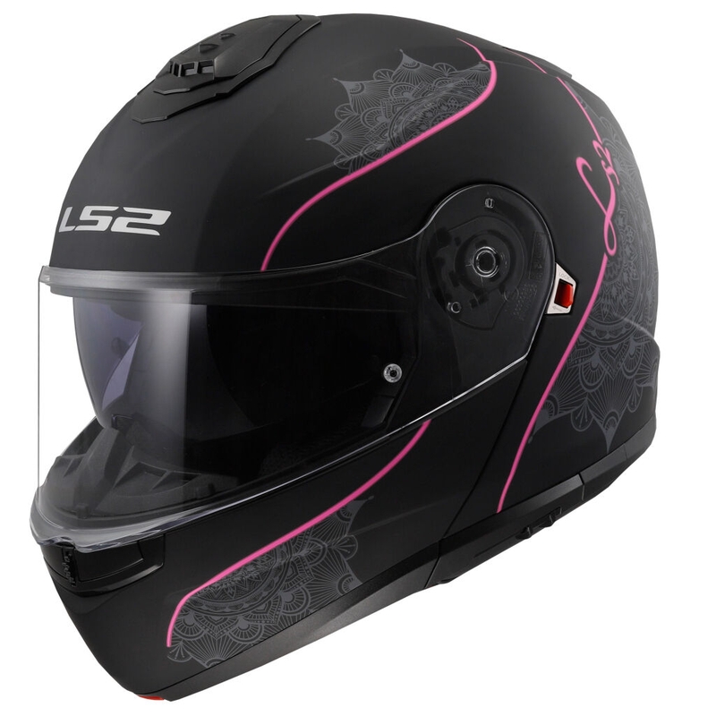LS2 FF908 Strobe II Lux must ja roosa