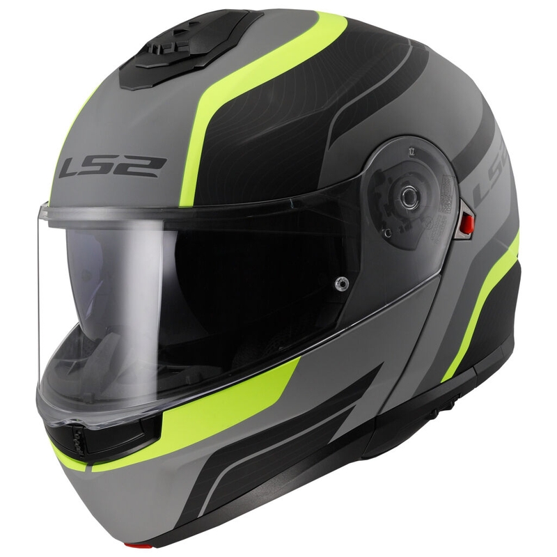 Flip-up kiiver LS2 FF908 Strobe II Monza must-fluo kollane