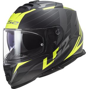 LS2 FF800 Storm II Nerve must-fluo kollane integreeritud mootorratta kiiver
