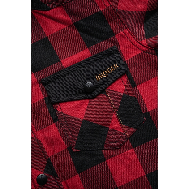 Naiste mootorratta särk BROGER Alaska must-punane allahindlus