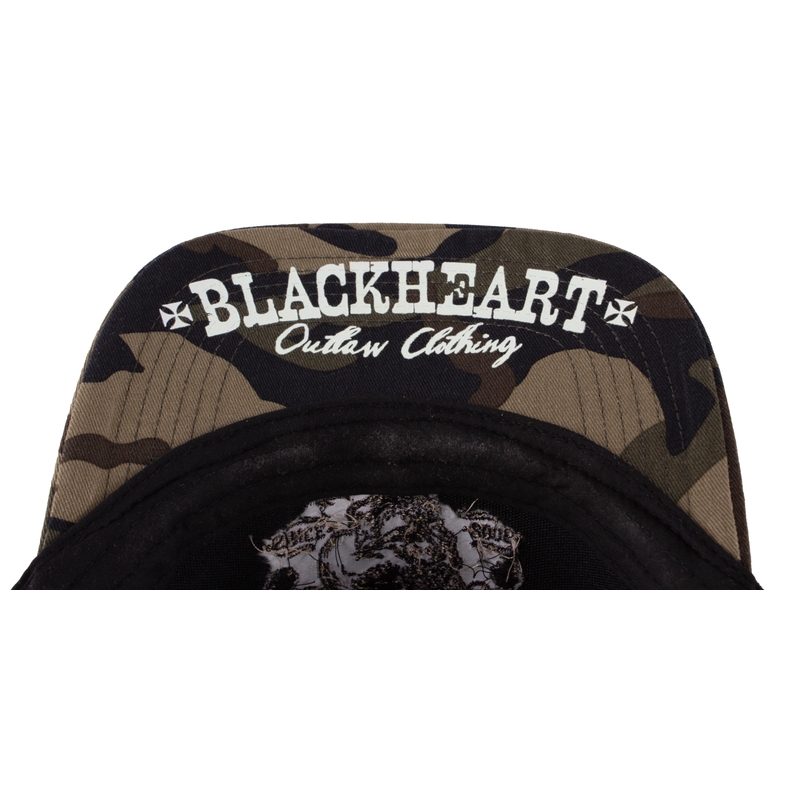 Kšiltovka Black Heart Devil Skull Camo