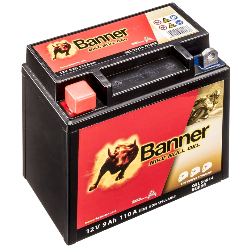 Gel aku Banner Bike Bull Gel 12V, YB9-B, 9AH, 90A