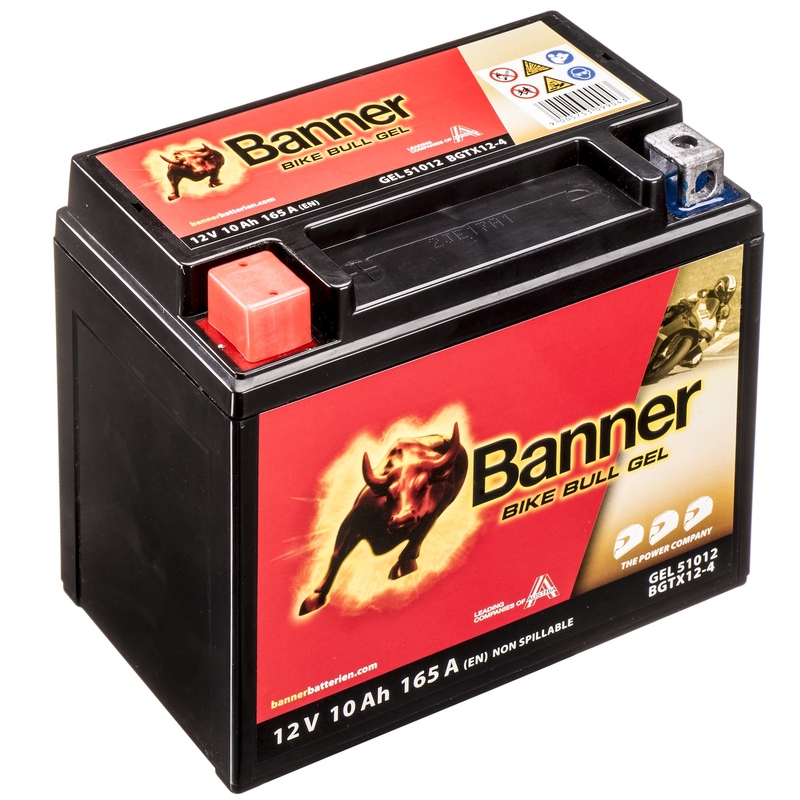 Gel aku Banner Bike Bull Gel 12V, YTX12-BS, 10AH, 160A