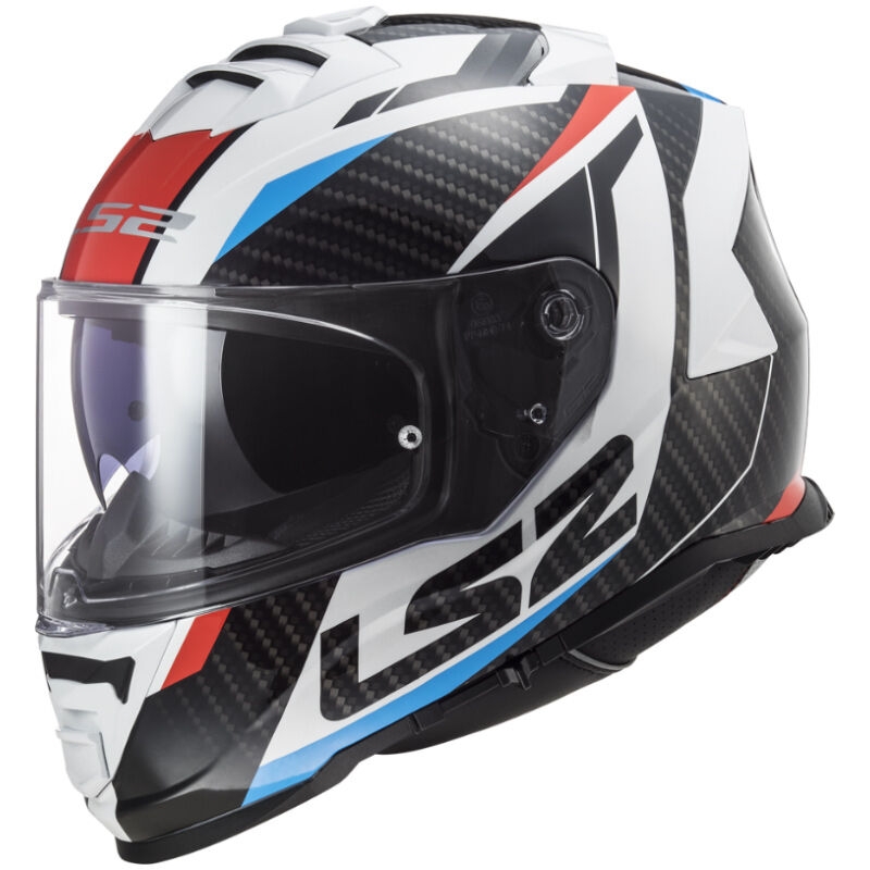 Täismaskiiver mootorrattale LS2 FF800 Storm II Racer valge-must-punane-sinine