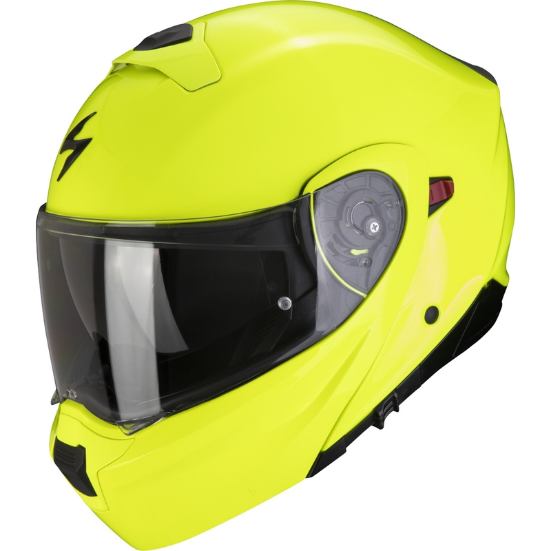 Flip-up mootorratta kiiver Scorpion EXO-930 EVO Solid fluo kollane