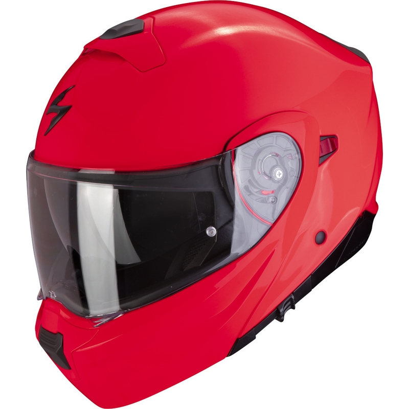 Flip-up mootorratta kiiver Scorpion EXO-930 EVO Solid fluo punane