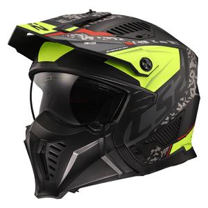Trial mootorratta kiiver LS2 OF606 Drifter Devor must-fluo kollane