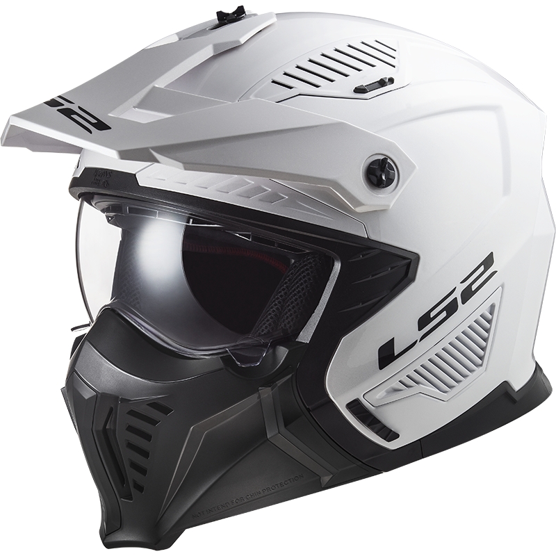 Trial mootorratta kiiver LS2 OF606 Drifter Solid White