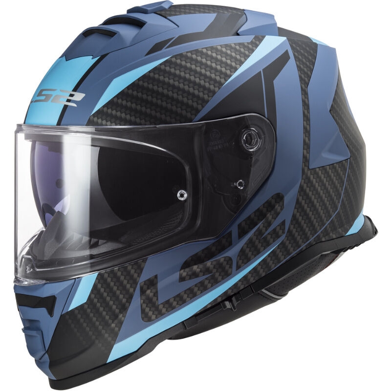 Täismaskiiver mootorrattale LS2 FF800 Storm II Racer must-sinine