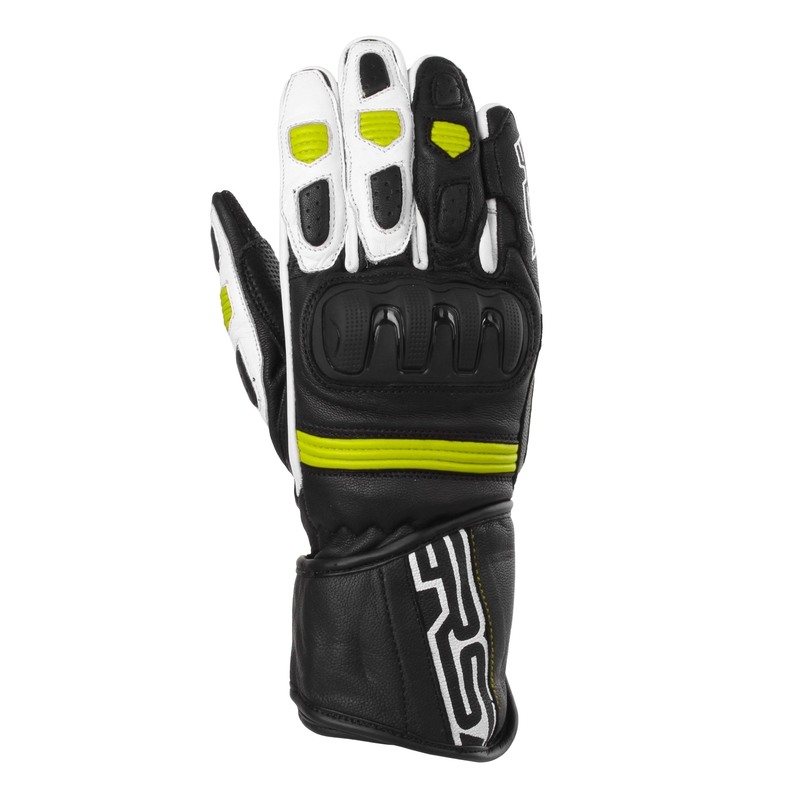 Mootorrattakindad RSA Gappa 2 must-valge-fluo kollane
