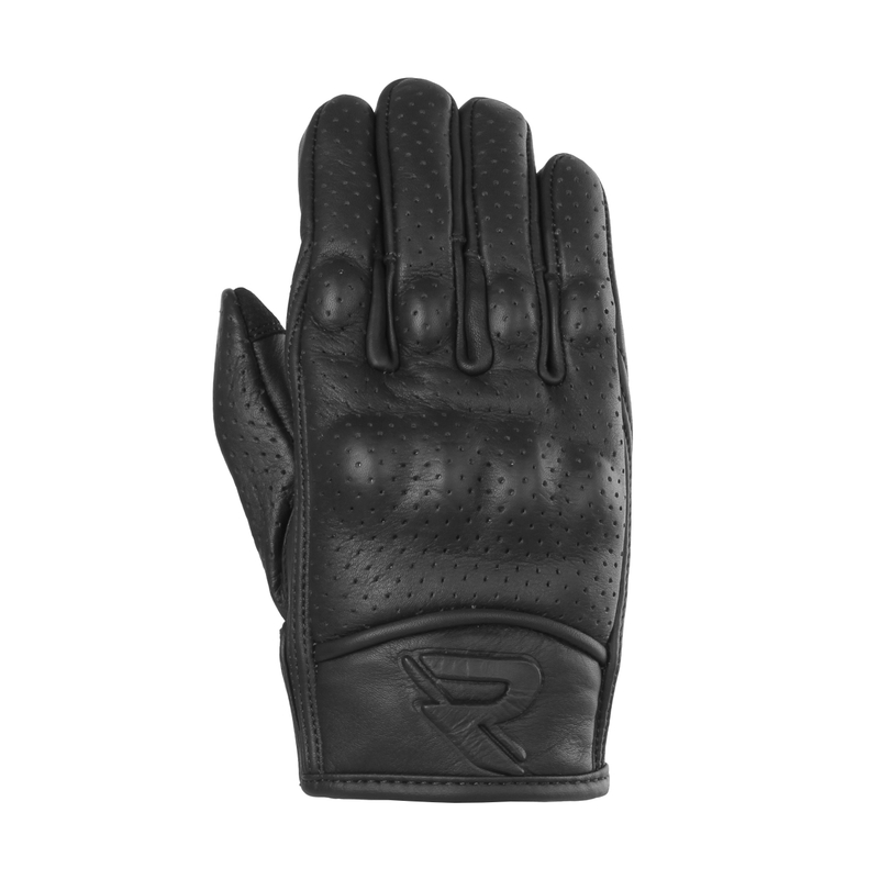 Mootorrattakindad Street Racer Striker 2 mustad perforeeritud kindad