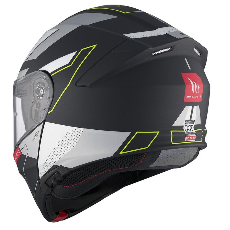 Vyklápěcí přilba na motorku MT Genesis SV Talo B2 černo-šedo-fluo žlutá matná výprodej