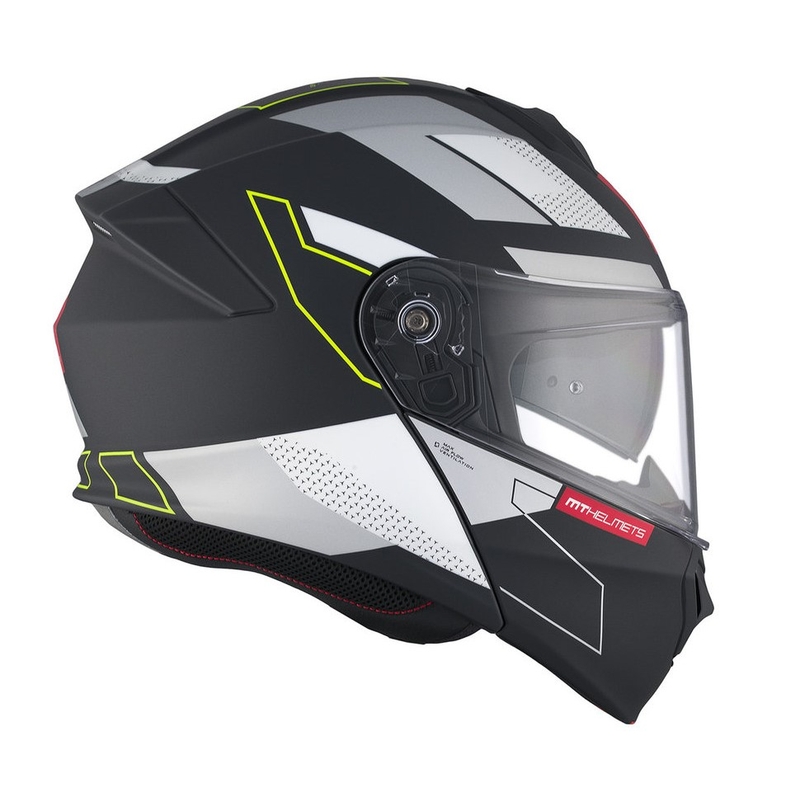 Vyklápěcí přilba na motorku MT Genesis SV Talo B2 černo-šedo-fluo žlutá matná výprodej