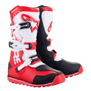 Alpinestars Tech Trial mootorratta saapad valge-punane-mustad