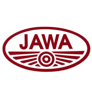 Kleebis JAWA punase äärisega