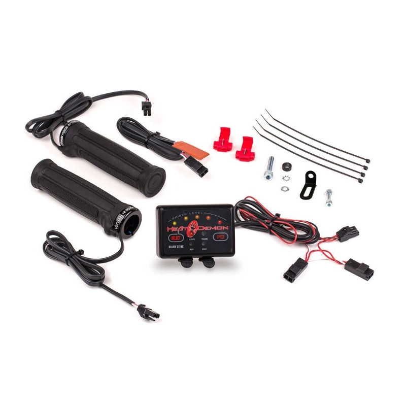 Soojendusega käepidemed SYMTEC ATV Clamp On Quad Zone mustad