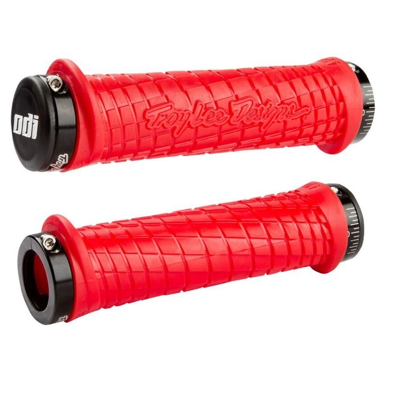 Käepidemed ODI TROY LEE DESIGNS SIGNATURE ATV LOCK-ON punane ja must