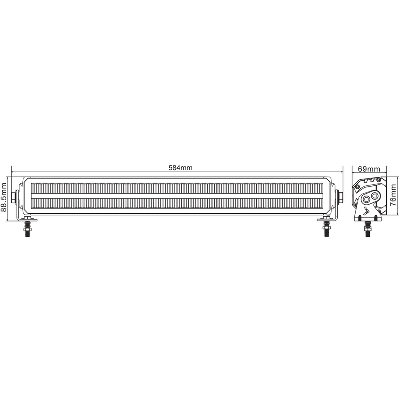 HAI LED VALGUSVIHIK EU HOMOLOGEERITUD OSRAM 22", 108W