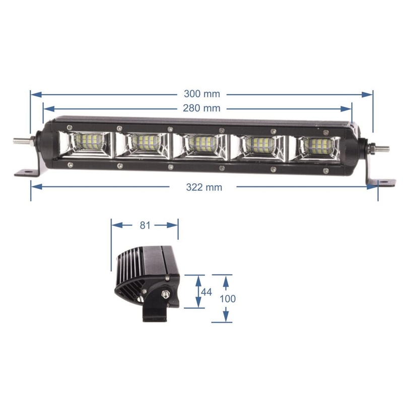 LED valgusramp SHARK LED LIGHT BAR , ETI LED, 11",50W