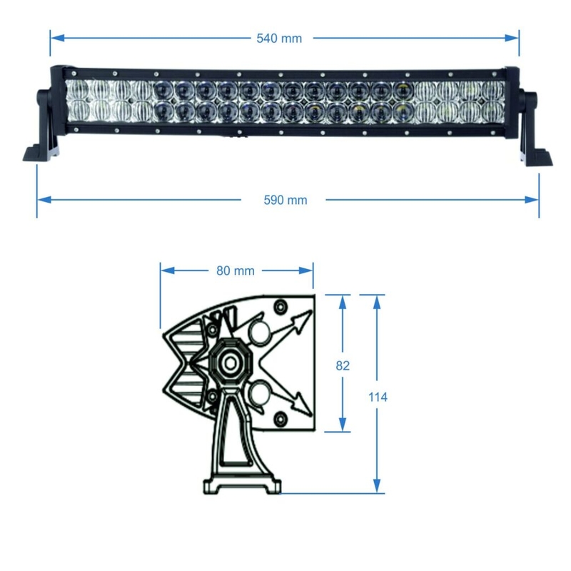 HAI LED VALGUSVARDA 20", KUMER, 120W, R 560 MM - 5D