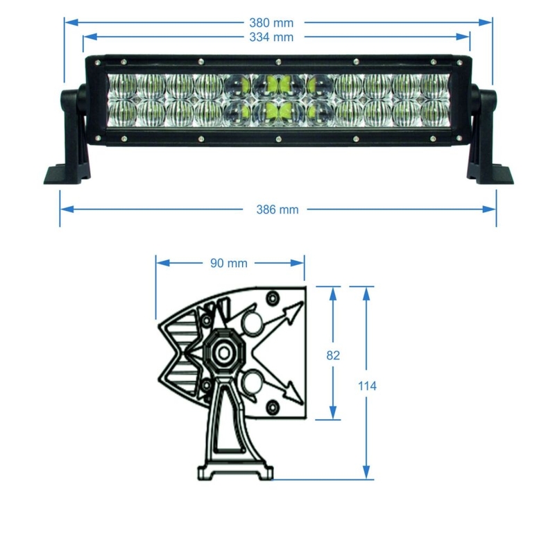 LED valgusramp SHARK LED LIGHT BAR,5D,13.5",72W
