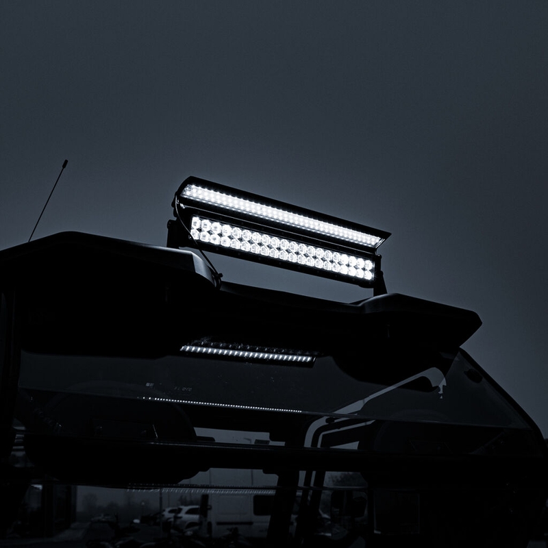 LED valgusramp koos kattega SHARK LED LIGHT BAR 21,5", 6D LED KATTEGA, 120W