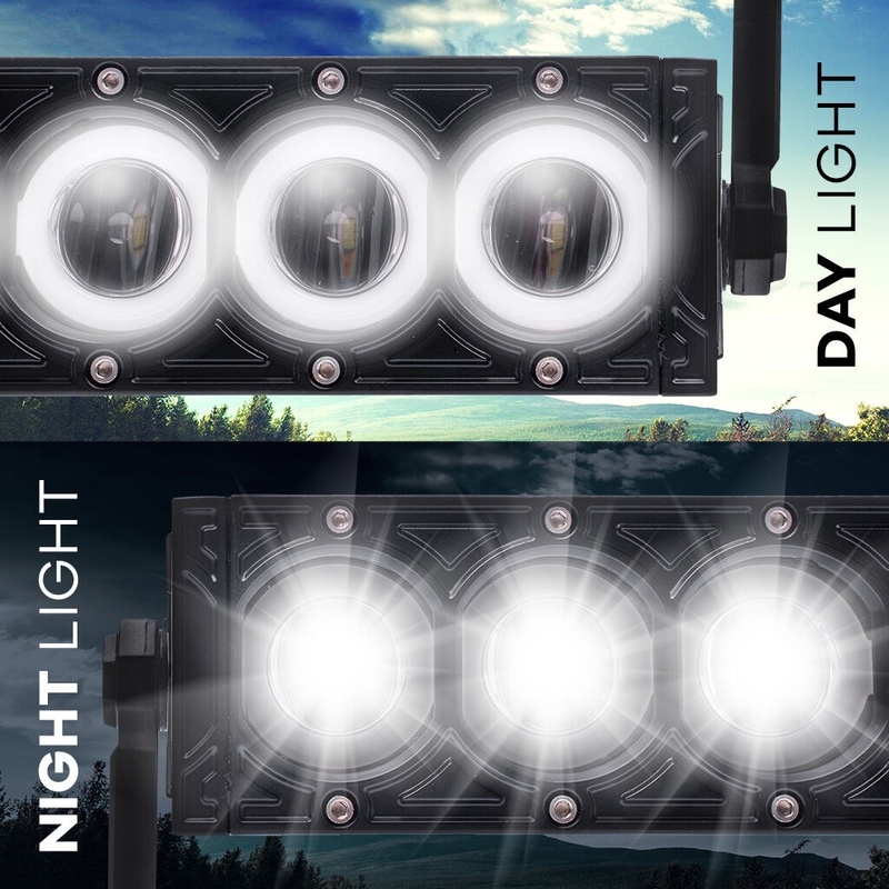 LED valgusramp SHARK LED LIGHT BAR 17" WITH HALO RING, CREE LED, 80W