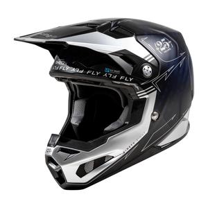 Motokrossikiiver FLY Racing Formula S Carbon sinine-hõbedane