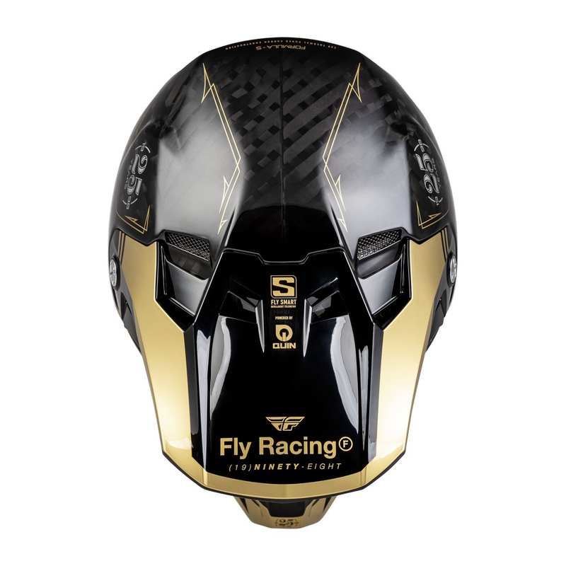 Motokrossikiiver FLY Racing Formula S Carbon must-kuldne