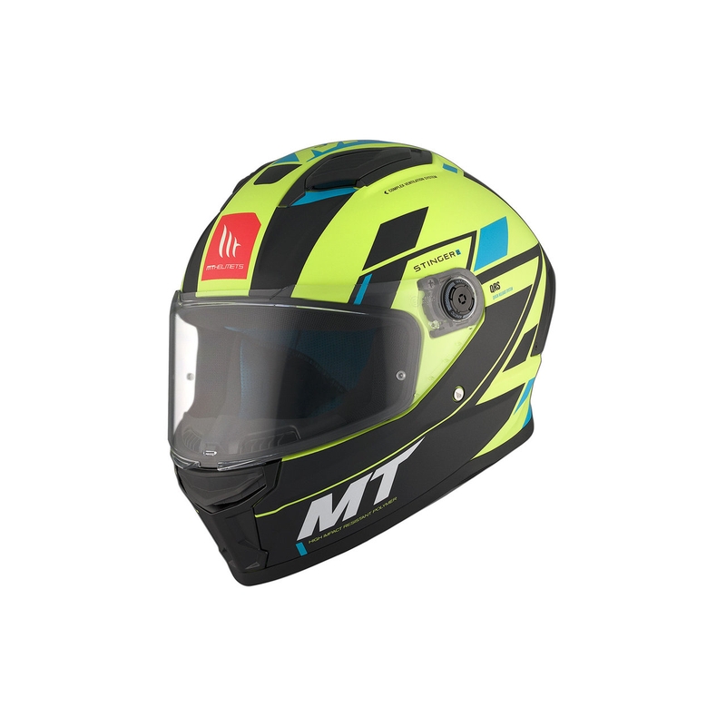 MT Stinger 2 Solid Zivze fluo roheline-must-sinine matt integraalne mootorratta kiiver