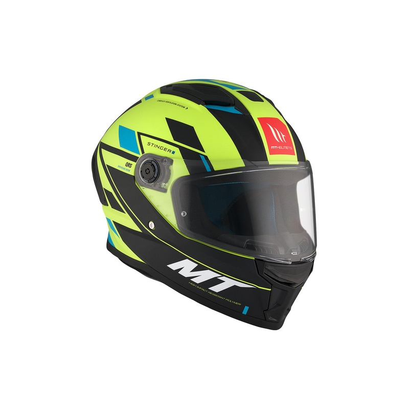 MT Stinger 2 Solid Zivze fluo roheline-must-sinine matt integraalne mootorratta kiiver