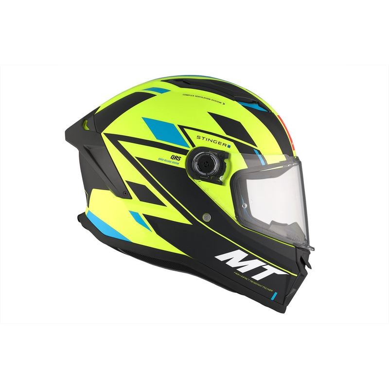 MT Stinger 2 Solid Zivze fluo roheline-must-sinine matt integraalne mootorratta kiiver