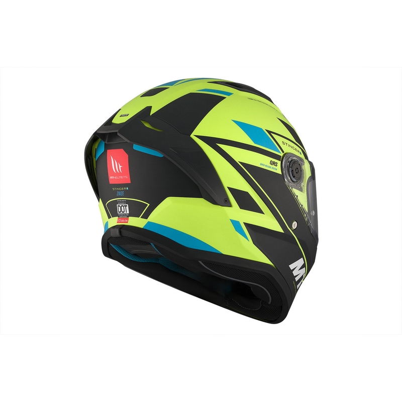 MT Stinger 2 Solid Zivze fluo roheline-must-sinine matt integraalne mootorratta kiiver