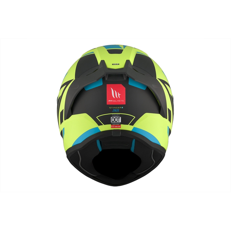 MT Stinger 2 Solid Zivze fluo roheline-must-sinine matt integraalne mootorratta kiiver