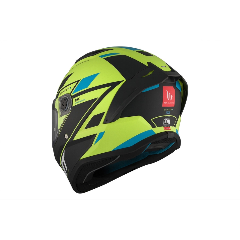 MT Stinger 2 Solid Zivze fluo roheline-must-sinine matt integraalne mootorratta kiiver