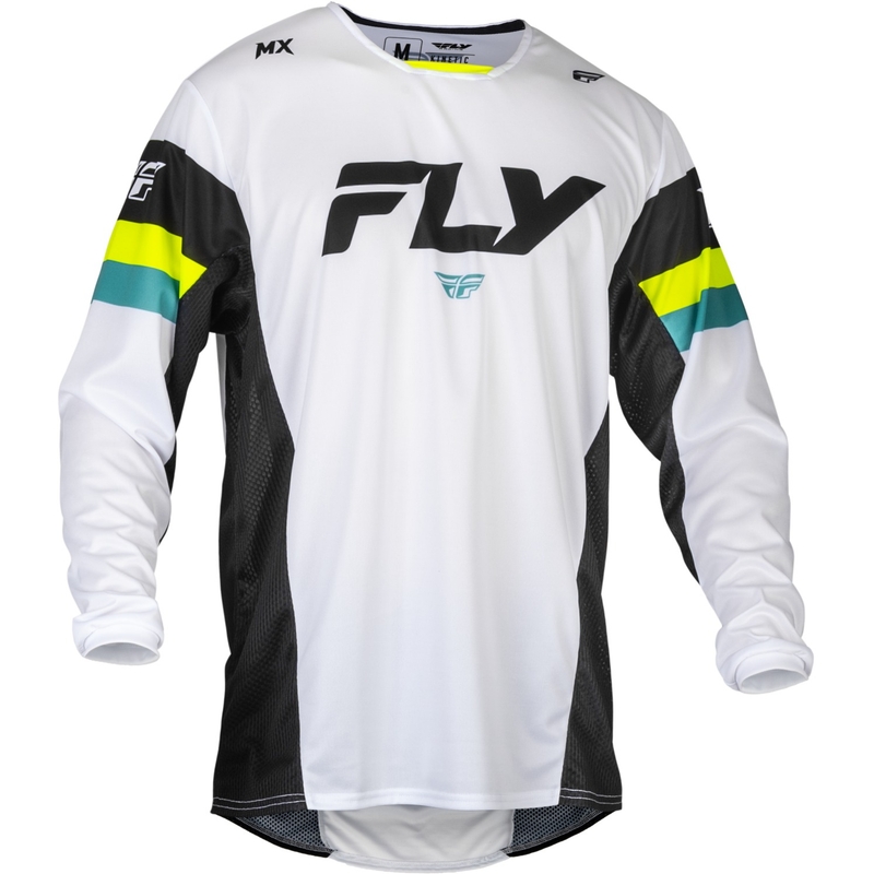 Motokrosový dres FLY Racing Kinetic Prix 2024 bílo-černo-fluo žlutý