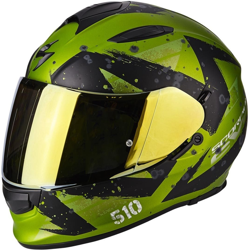 Integrální přilba na motorku Scorpion EXO-510 Air Marcus černá matná-zelená výprodej