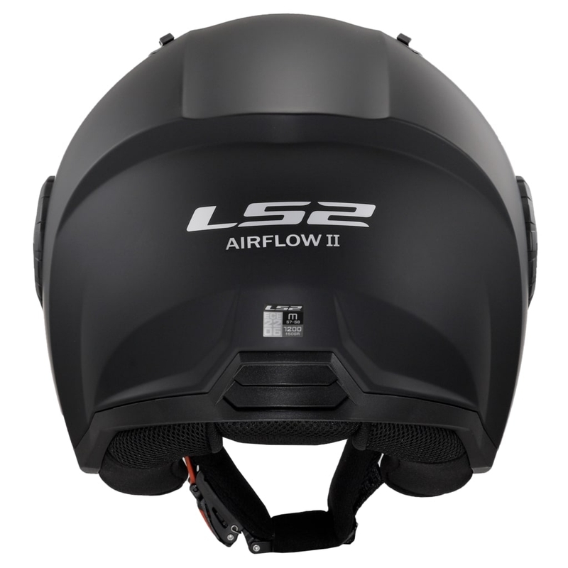 LS2 OF616 Airflow II Solid Matte Black Avatud mootorratta kiiver